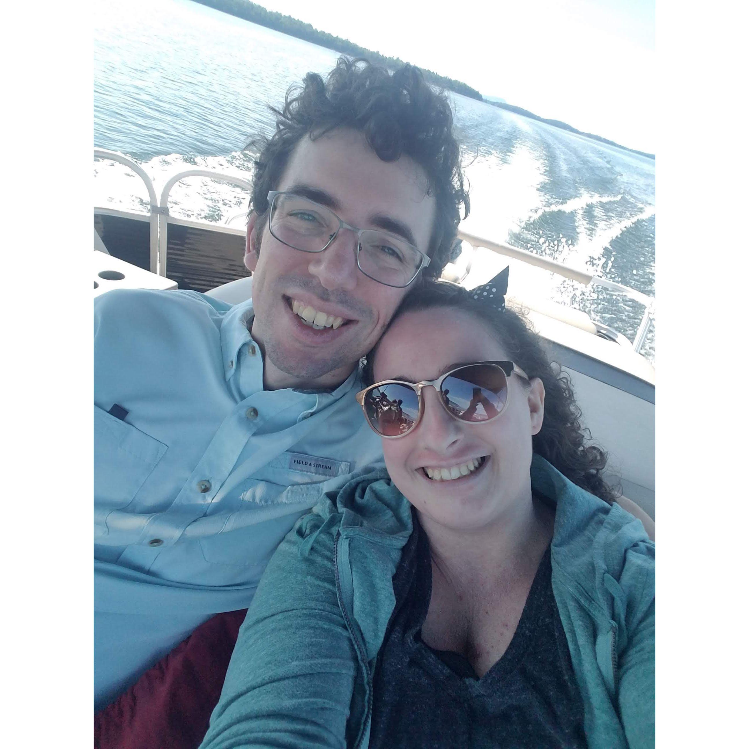 August 2020 - On Lake Champlain during the trip Olivia caught her first fish