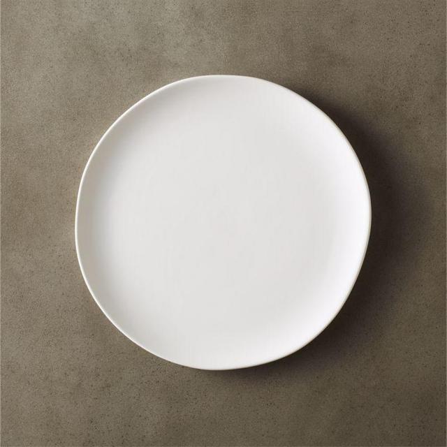 Crisp Matte White Salad Plates Set of 8