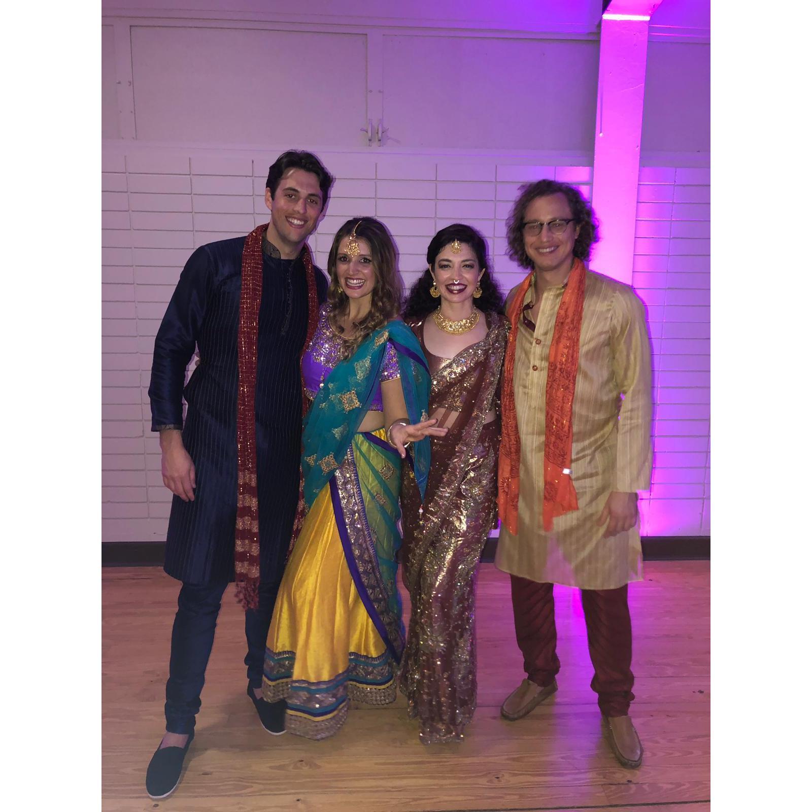Indian wedding with our Maid of Honor and our Best Man :)