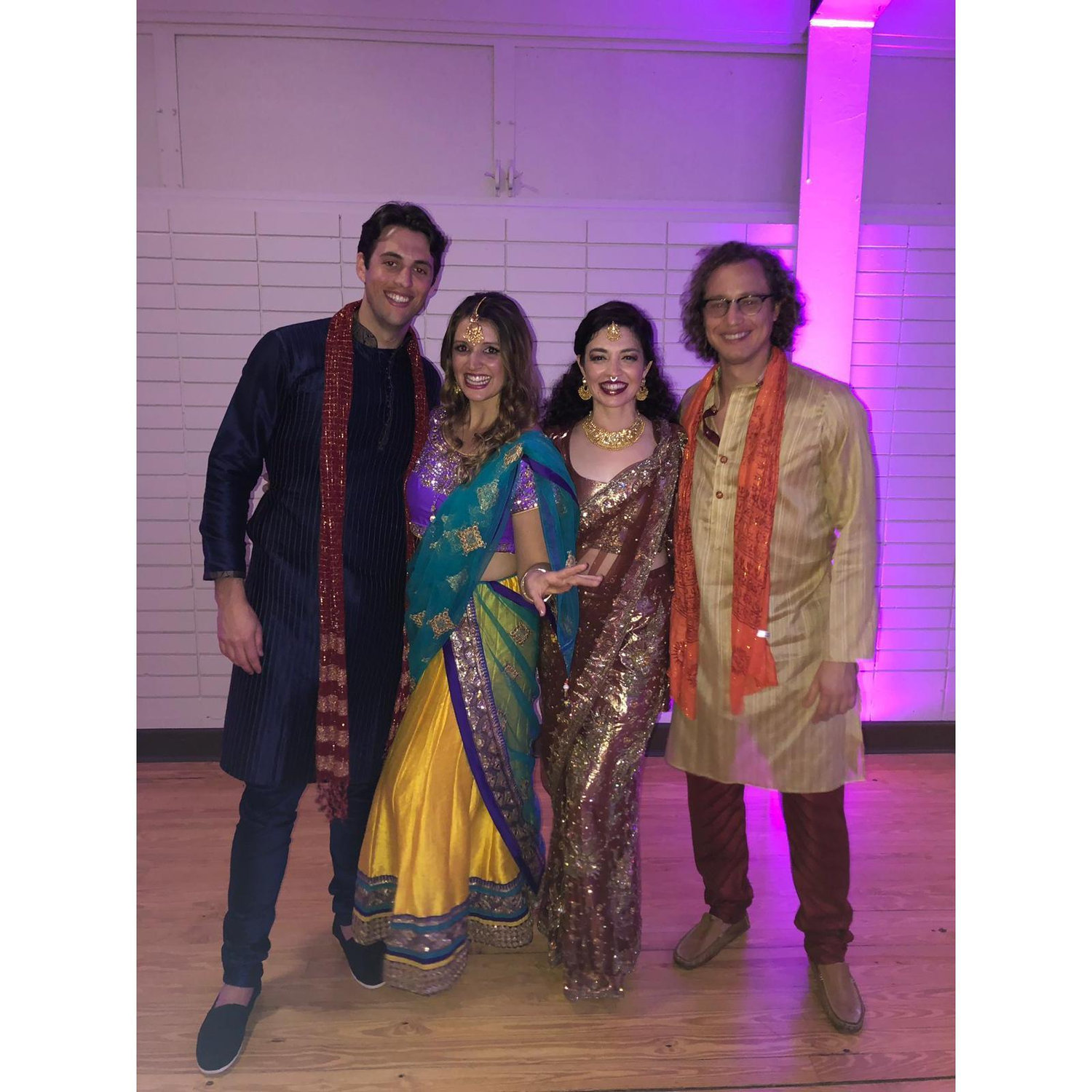 Indian wedding with our Maid of Honor and our Best Man :)