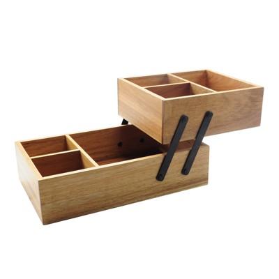 Hinged Vanity Organizer Wood 10"X6"X5" - Threshold™