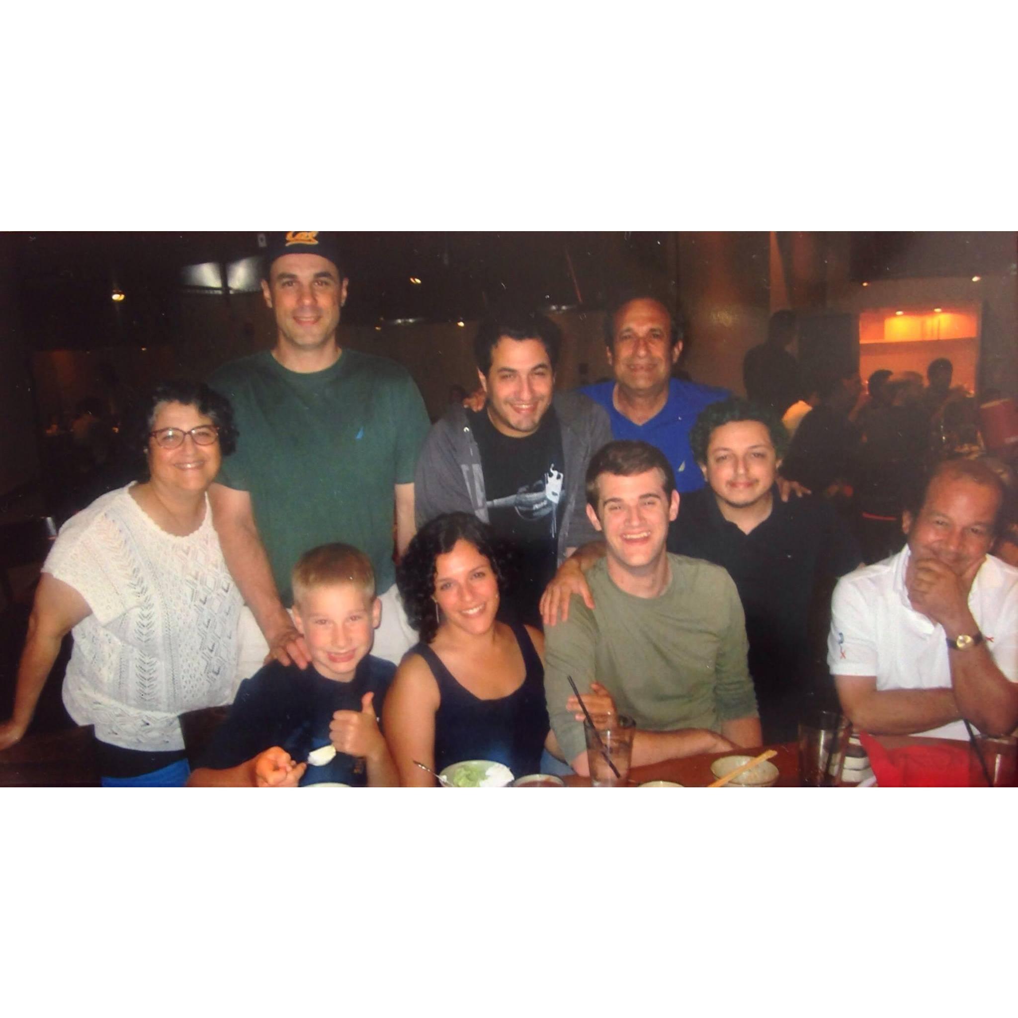 Celebrating family birthdays at Benihana 2014