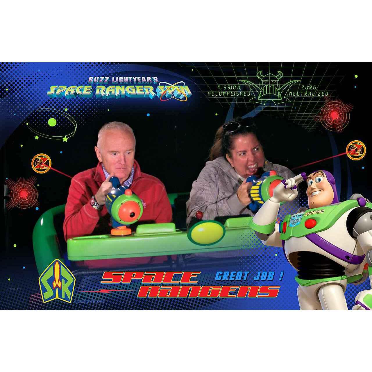 Always trying to beat me on Buzz Lightyear...