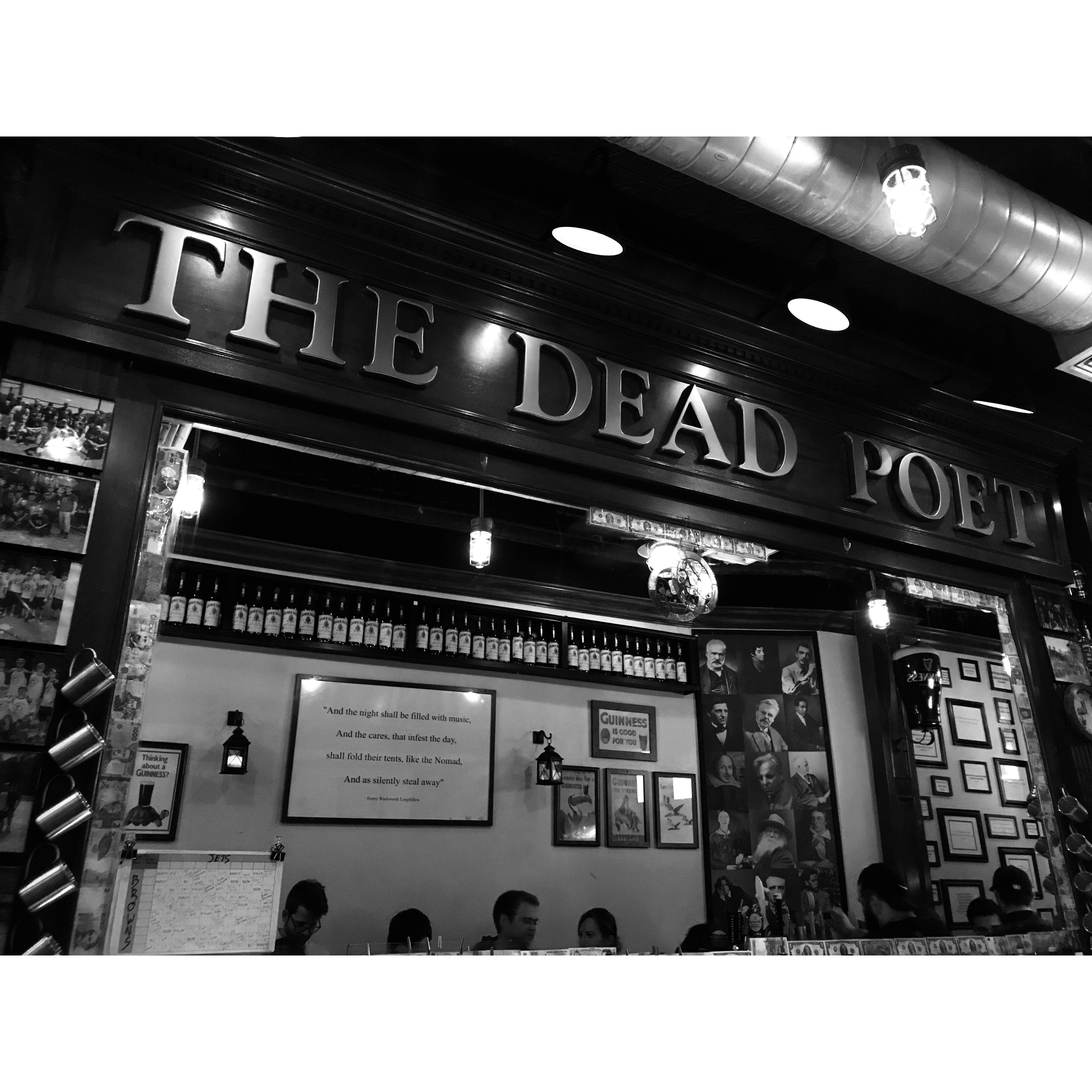 Proposal day. The dead poet.