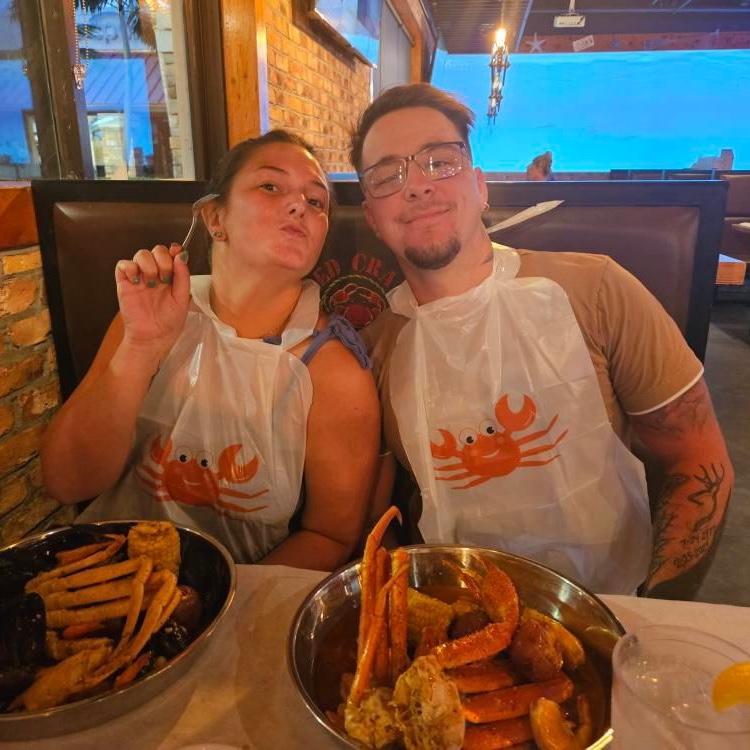 Don’t let him fool you…he stole the crab meat from me :)