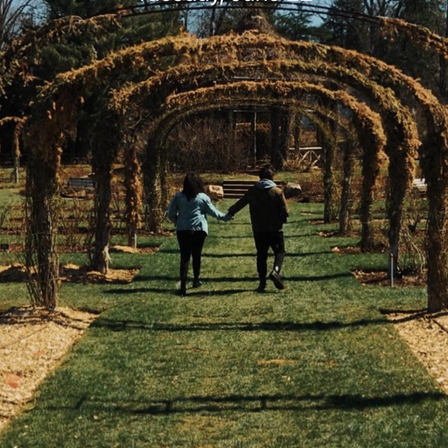 Walking in Elizabeth Park in Hartford, CT. (Apr. 2021)