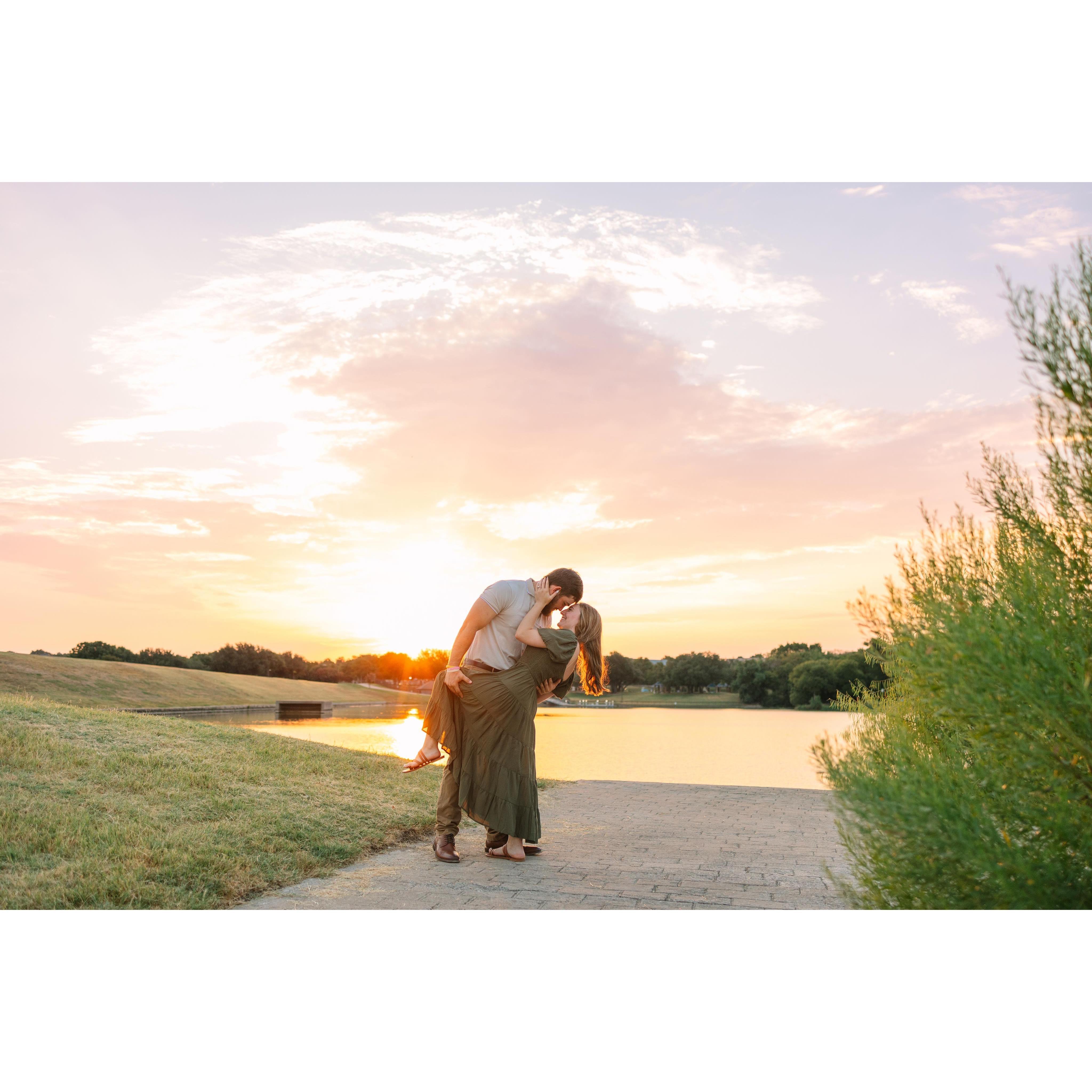 This is the couple's favorite engagement picture! They did have to leave at 5am to catch this picture, but it was totally worth it! Special thanks to Becca Sue <3