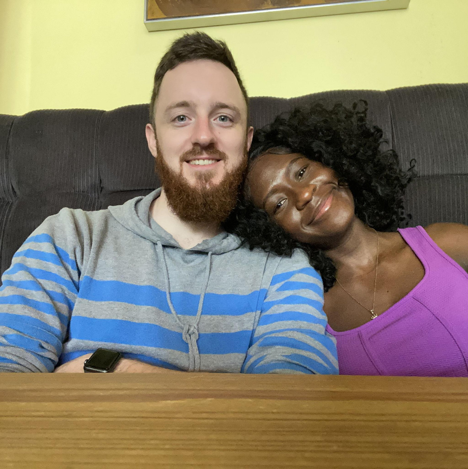 Our first photo together