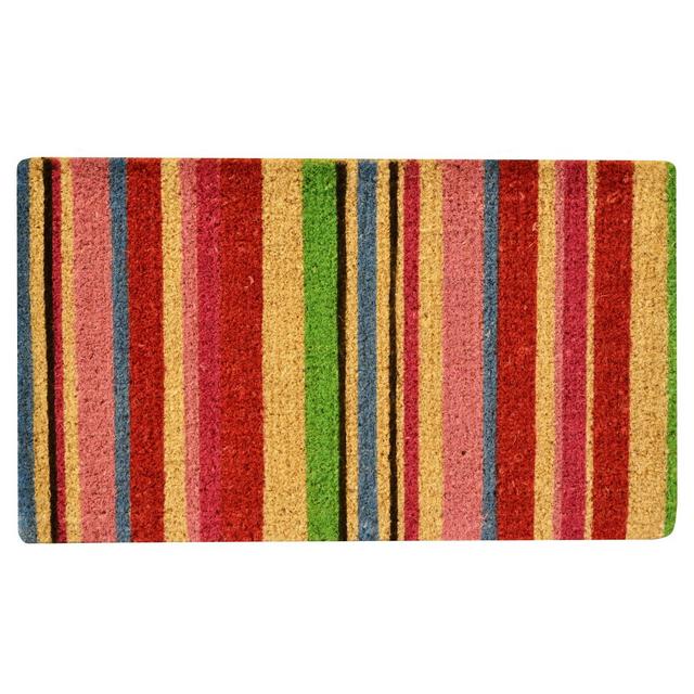 HomeTrax Coir Mat Doormat - Stripes (18" x 30")