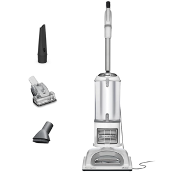 Shark | Upright Vacuum Cleaner | Navigator Lift-Away | Swivel Steering | HEPA Filter | Vacuum for Pet Hair | Crevice Tool & Dusting Brush Included | For Carpets & Hard Floors | White/Silver | NV356E
