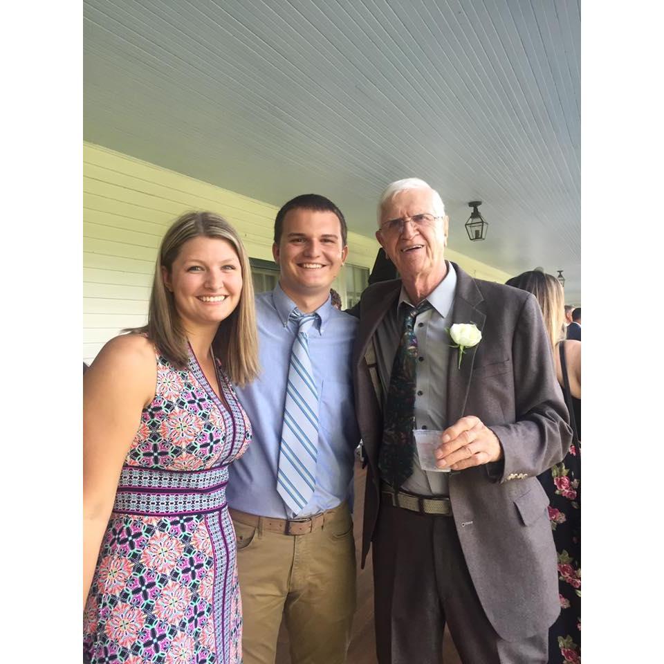 The Bride and Groom with the Groom's Papa!