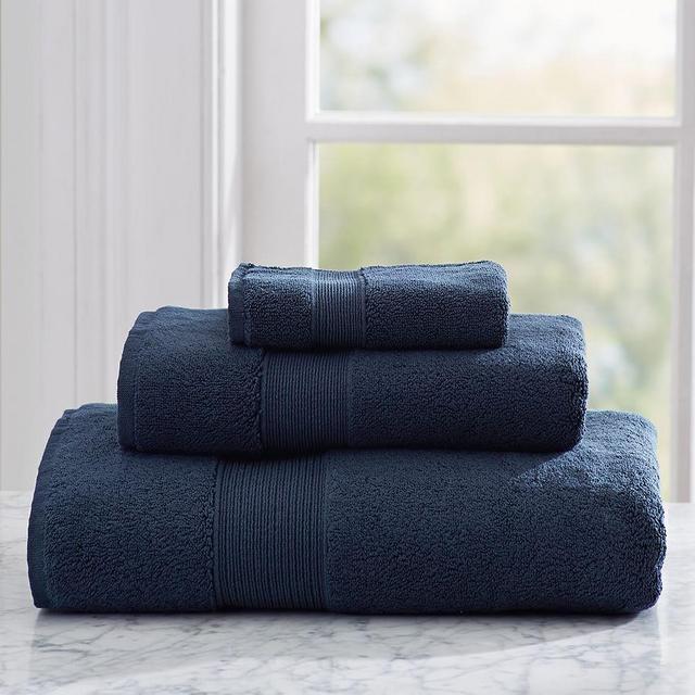 PB Classic Organic Towels, Bath, Navy