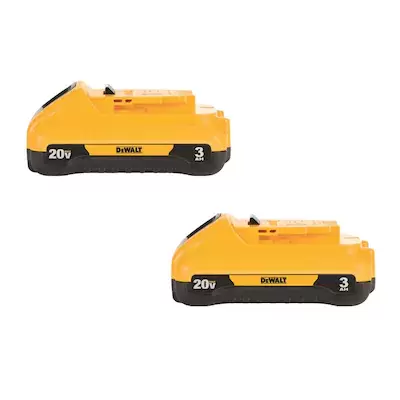 DEWALT 20-Volt 2-Pack 3 Amp-Hour; 3 Amp-Hour Lithium Power Tool Battery