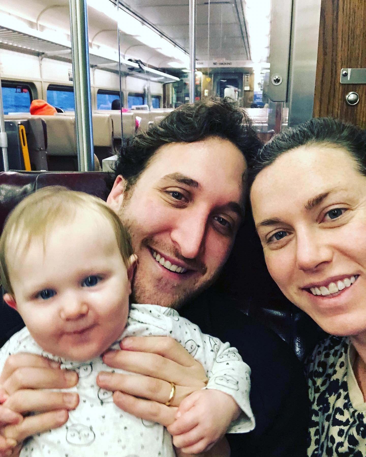 On the train to see nanna and grandpa Seltzer