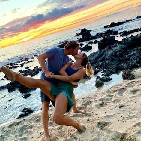 Practicing our first dance in Hawaii!