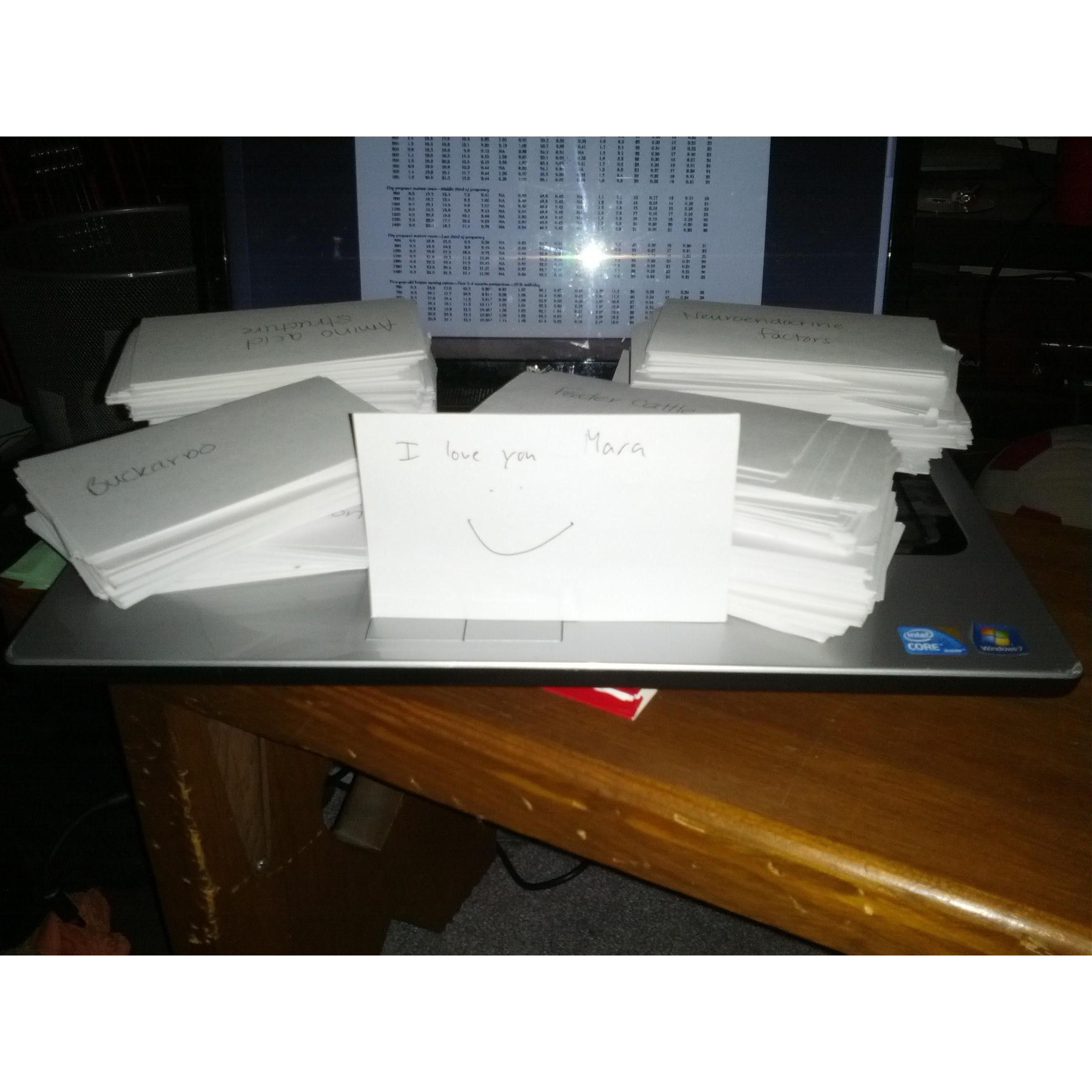 Mara's stack of flashcards for animal nutrition final
May 2013