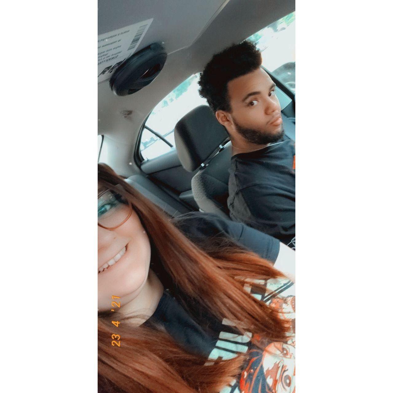We were on our way to see the Demon Slayer movie!