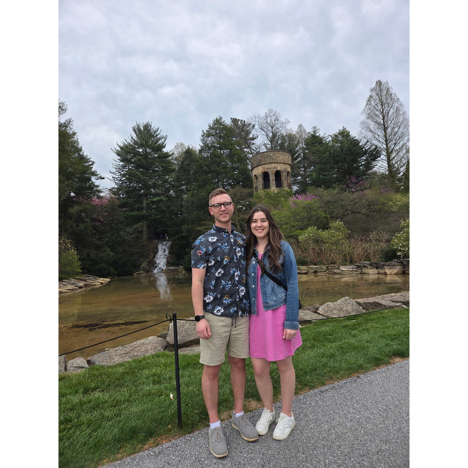 Longwood gardens was a ruse to get Kenzi off the scent of the engagement in Pittsburgh. It worked! The rock went to the gardens on her finger and not in his pocket.