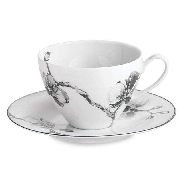 Michael Aram Black Orchid 2 Piece Porcelain cup