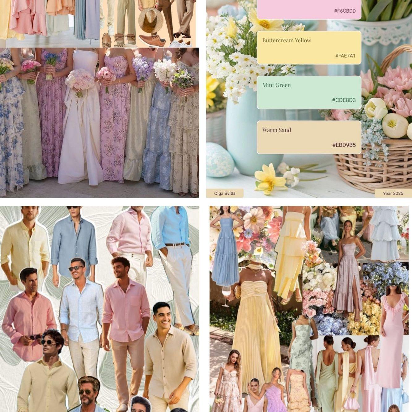 Semi-Formal Spring Pastels (May 28th - Wedding Ceremony & Reception)