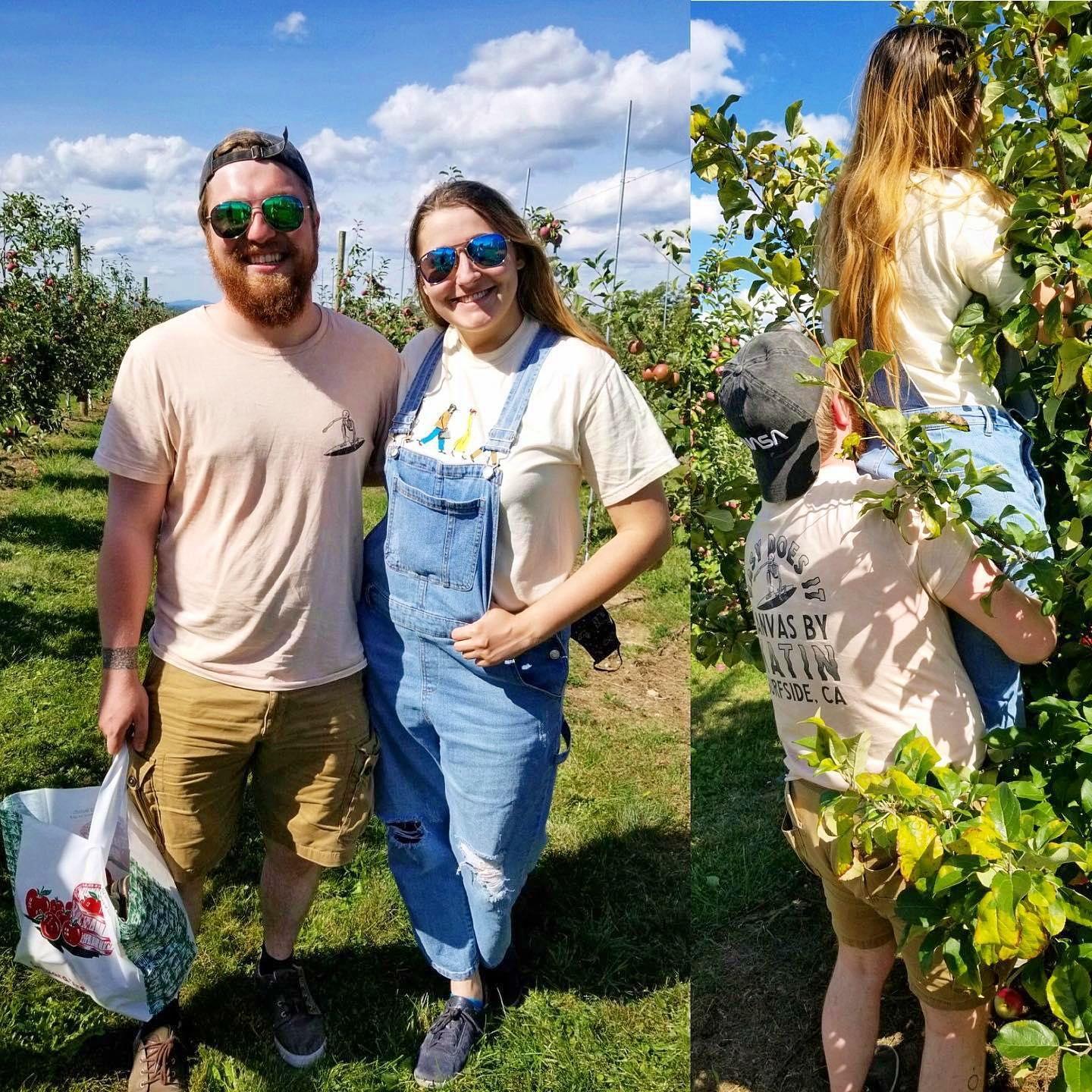 First time meeting Lyle's mom and brothers we went apple picking. Someone in this photo let out a lil toot when this pic was taken!
