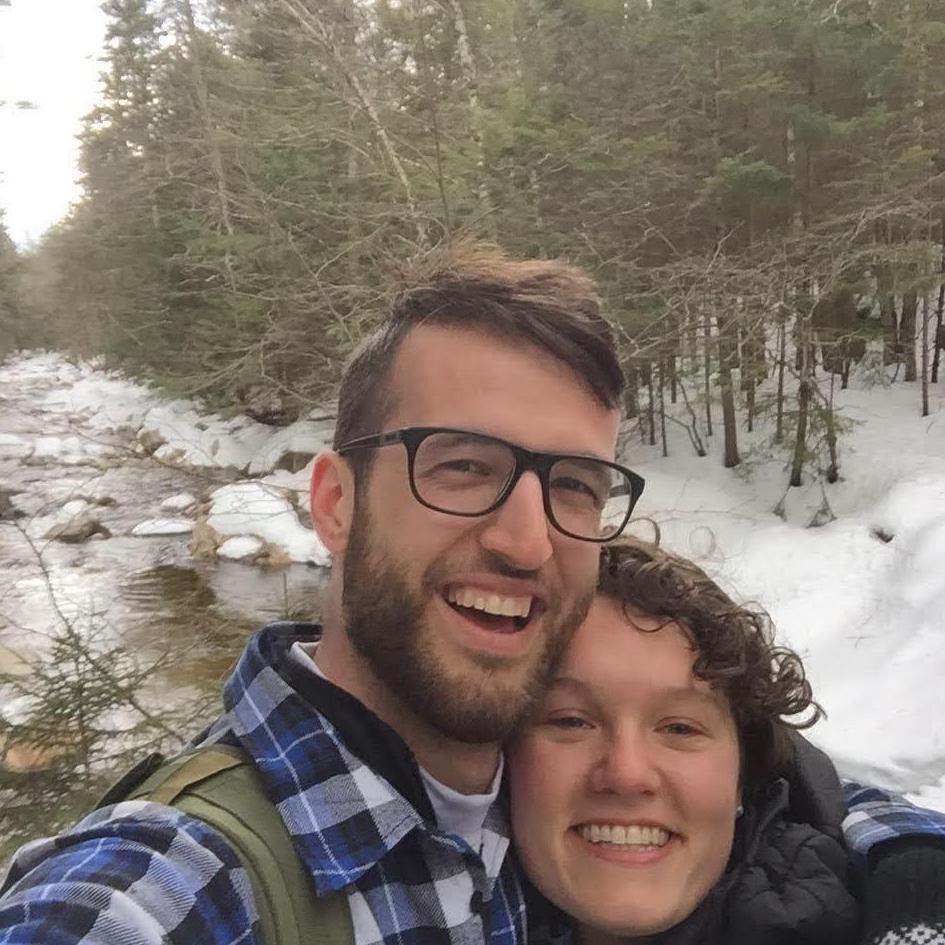 First Selfie together on a winter hike in the white mountains