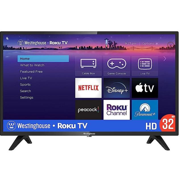 Westinghouse Roku TV - 32 Inch Smart TV, 720P LED HD TV with Wi-Fi Connectivity and Mobile App, Flat Screen TV Compatible with Apple Home Kit, Alexa and Google Assistant, 2023 Model