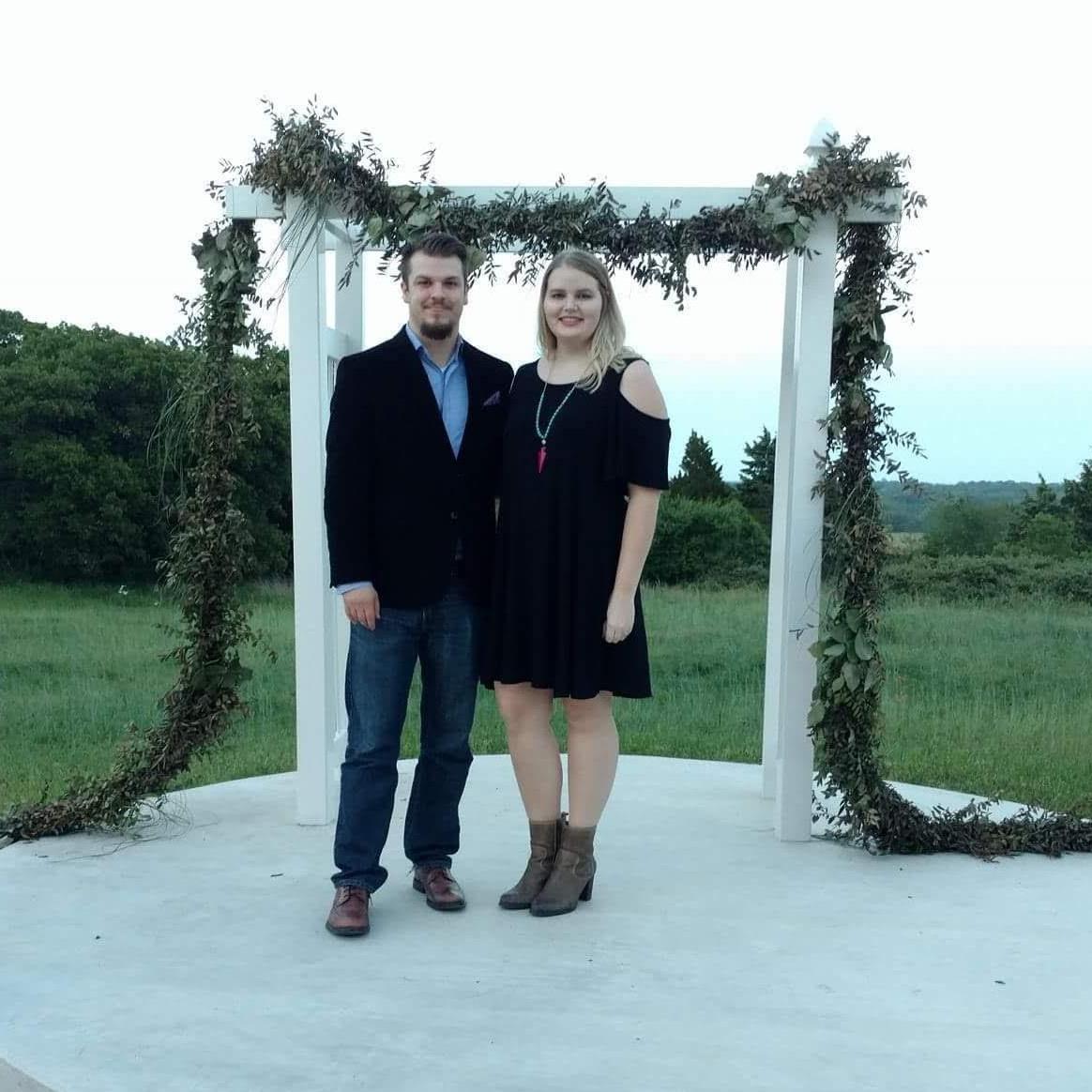 The couple at a wedding in Stillwater in May 2017.