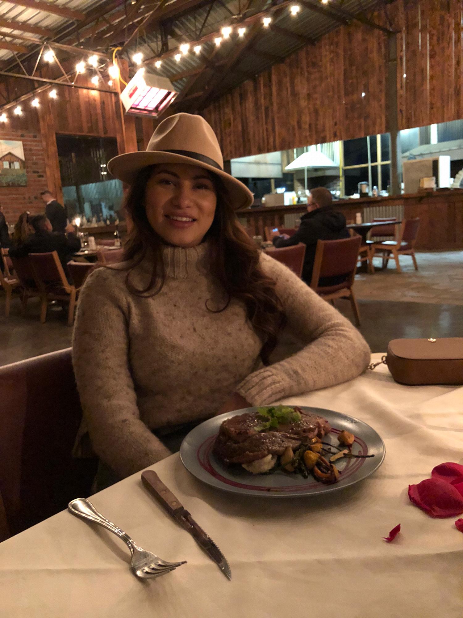 5 course dinner, the night he proposed