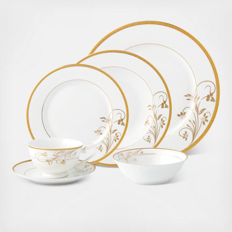 【新品未使用】PORCELAINE DE SOLOGNE リモージュ 6枚セット Lorenzo Import, Lorren Home Trends 24-Piece Rosalia Dinnerware Set