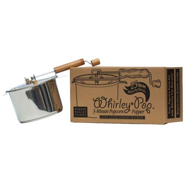 Whirley-Pop Popcorn Popper - Metal Gear - Stainless Steel