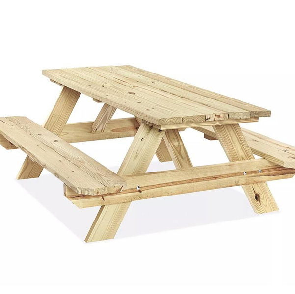 Deluxe A-Frame Wooden Picnic Table - 8'