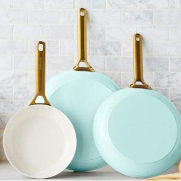 Reserve Pro Ceramic Nonstick 8, 10 and 12 Frypan Set | Macadamia