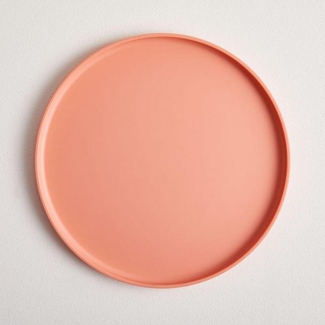 Modern Melamine Dinner Plate, Pink Grapefruit