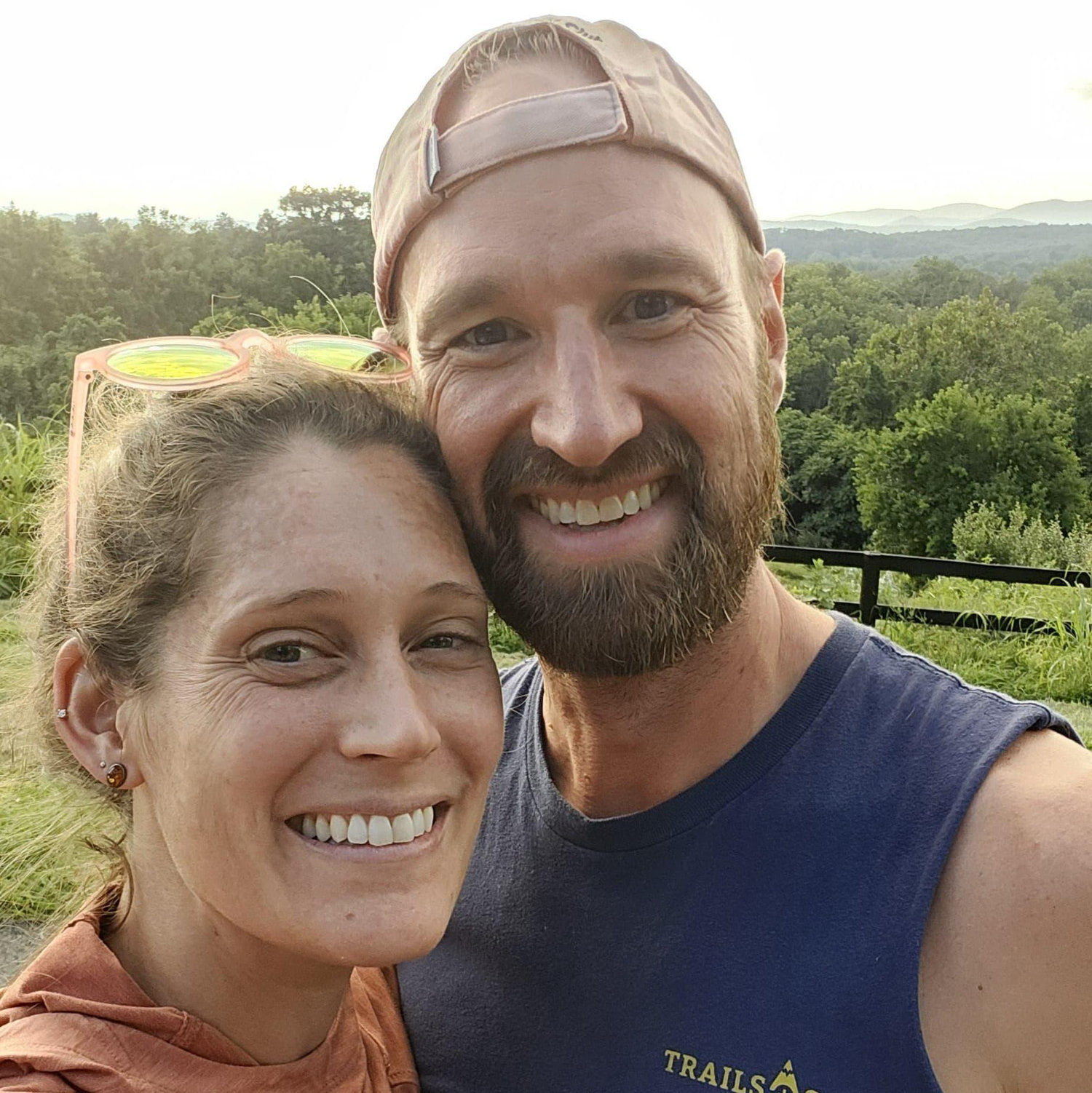 Our first photo together on the way home from the Hauter farm