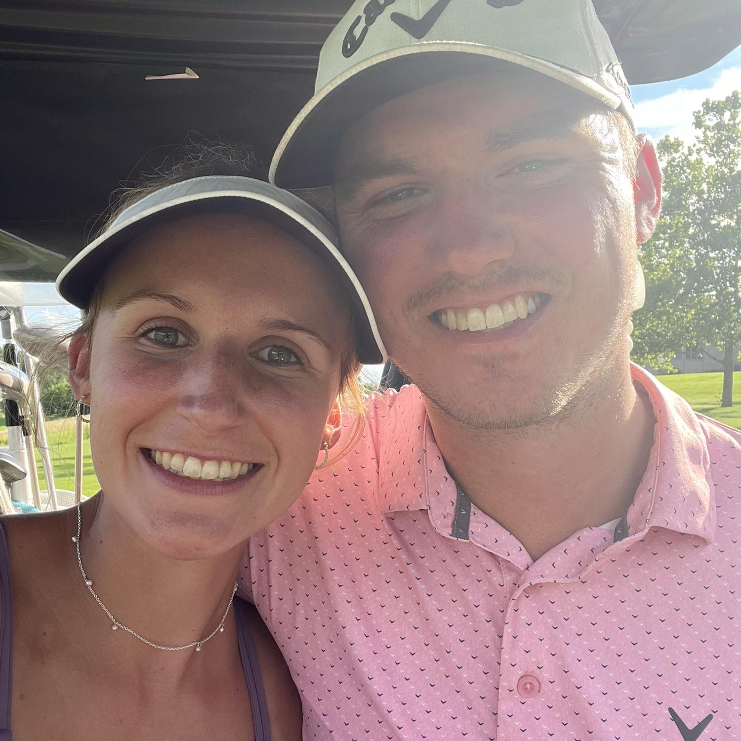 Golfing - one of our favorite hobbies we enjoy together
