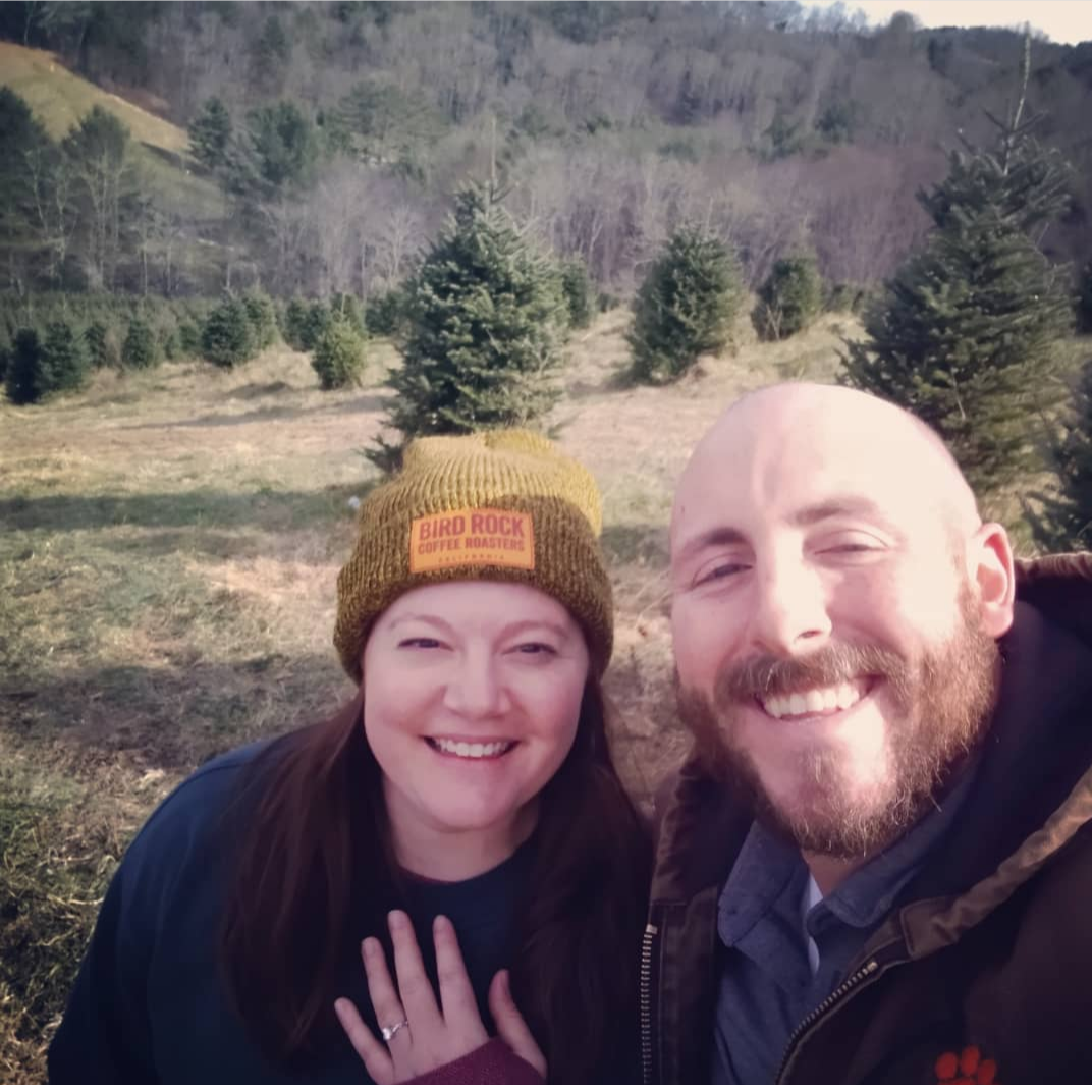 Our engagement at the Christmas Tree Farm! 11/28/21