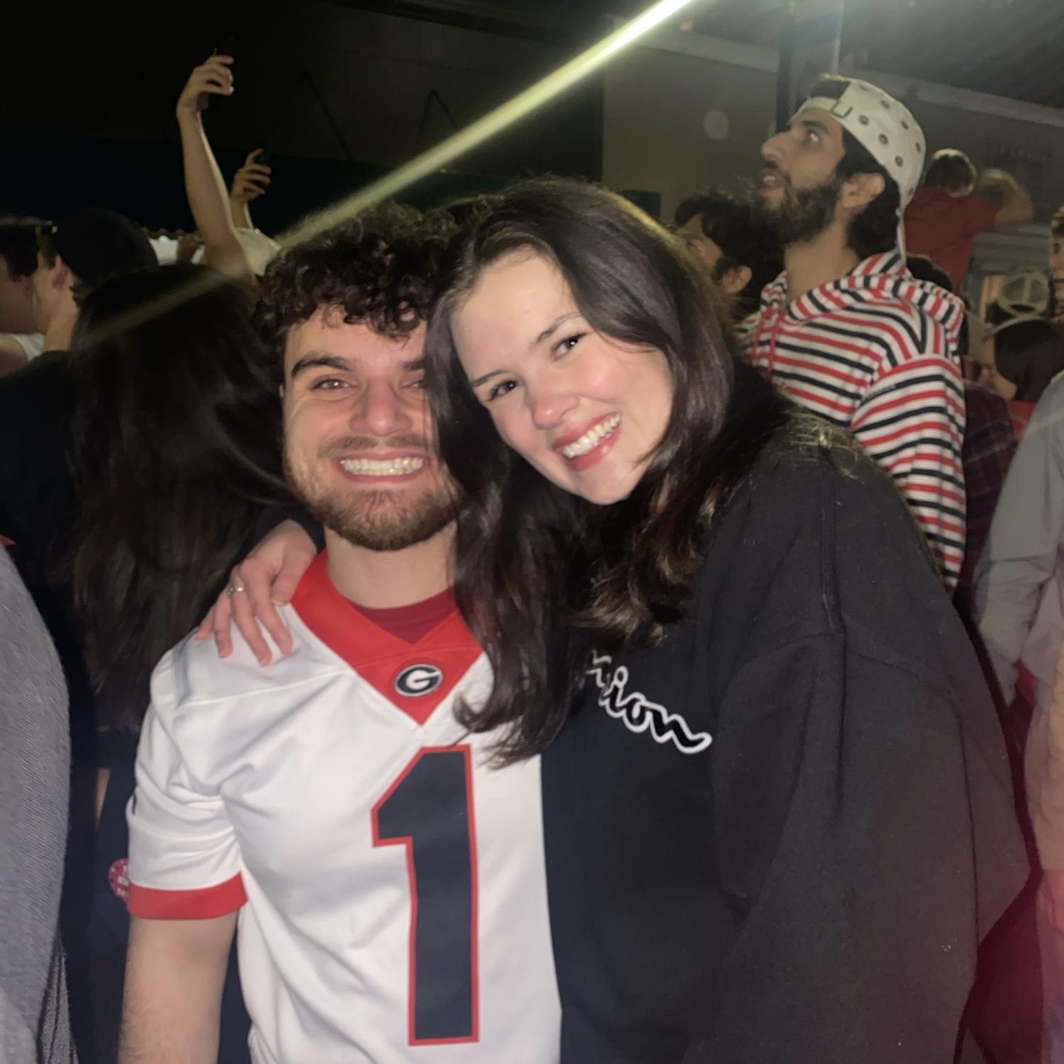 We took this photo in the chaos of UGA’s national championship win. What a time to be alive!