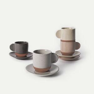 Espresso Cups with Saucers - Set of 4