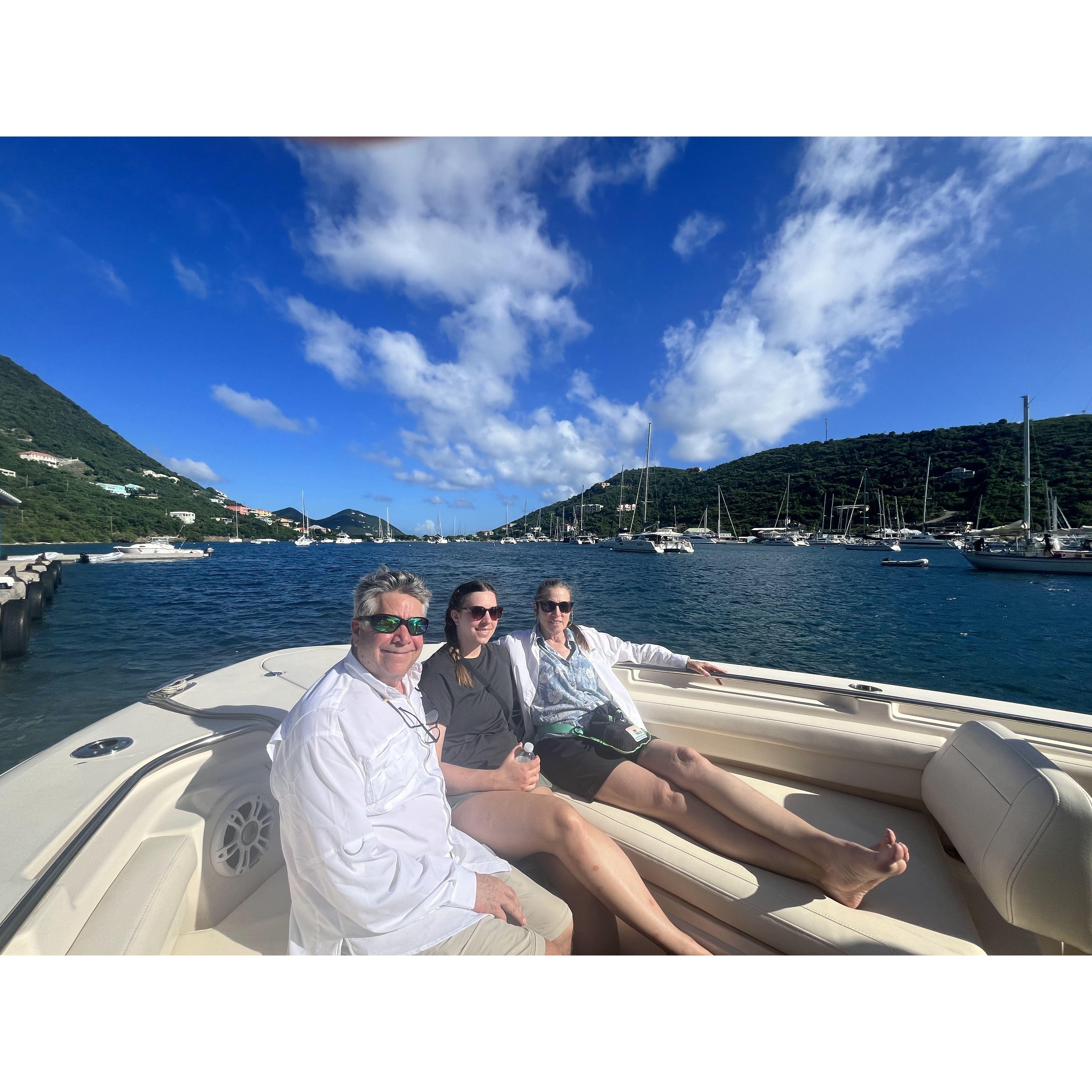 The Overstreet family always looks good on a boat