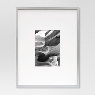 Metal Frame - Brushed Silver - 11x14 Matted for 5x7 Photo - Room Essentials™