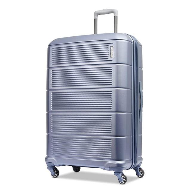 American Tourister Stratum XLT 2.0 Expandable Hardside Luggage with Spinner Wheels, Slate Blue, 28"