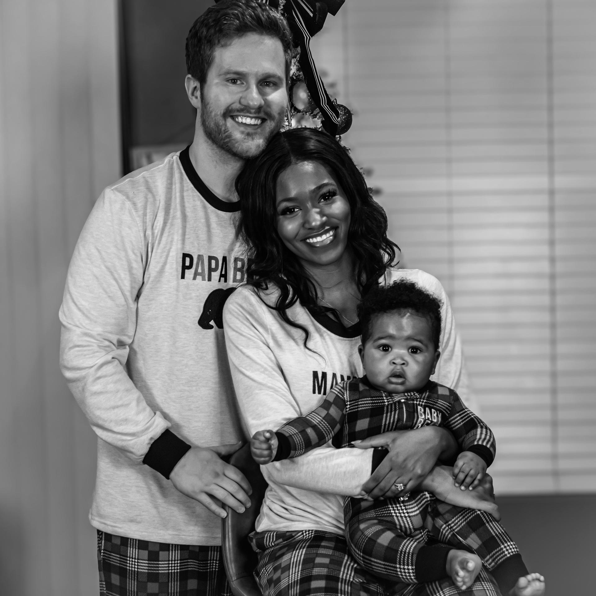 Our first Christmas photos as a family :)