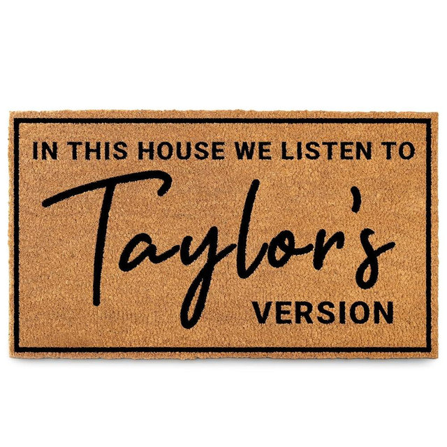MAINEVENT in This House We Listen to Taylor's Version Door Mat 30x17 Inch, Coir Welcome Mat Outdoor, Doormat Gift for Women