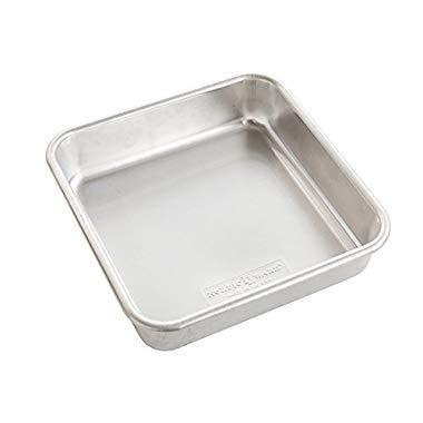 Nordic Ware 47500 Naturals Aluminum Commercial 8" x 8" Square Cake Pan, 8 by 8 inches, Silver