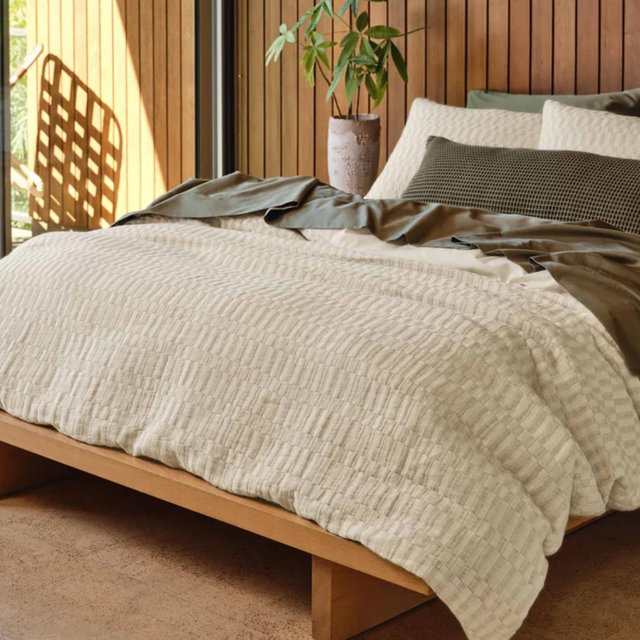 Woven Checkerboard Duvet Set TWIN
