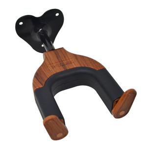 Guitar Hanger Wall Mount Hook with Auto Lock Safe for All Guitars Bass Violins Mandolins Ukulele Wood Look Design