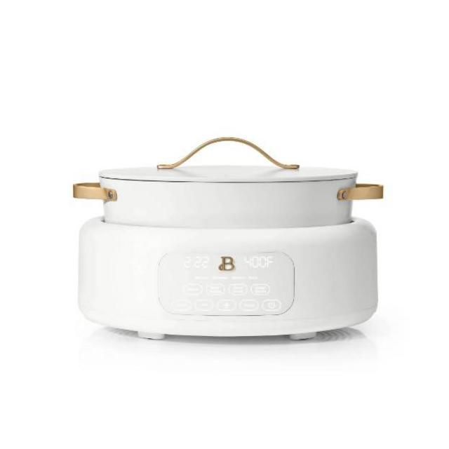 Beautiful 10 - in -1 Electric Multi-Cooker, (Lavender), White Icing, Porcini Taupe, Sage Green, Starry Night Blue, White Icing by Drew Barrymore (White Icing)