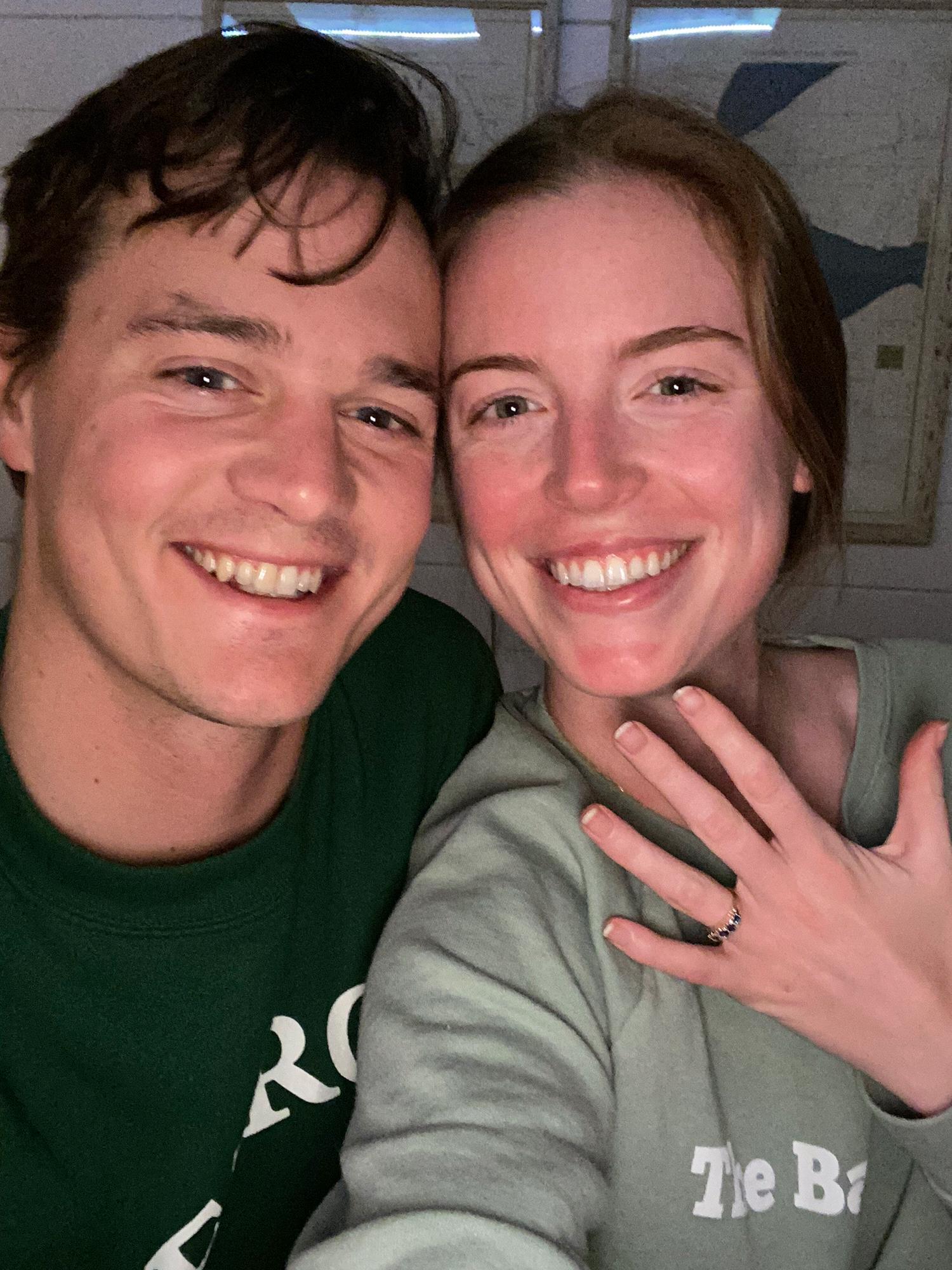 The first picture we took right after getting engaged