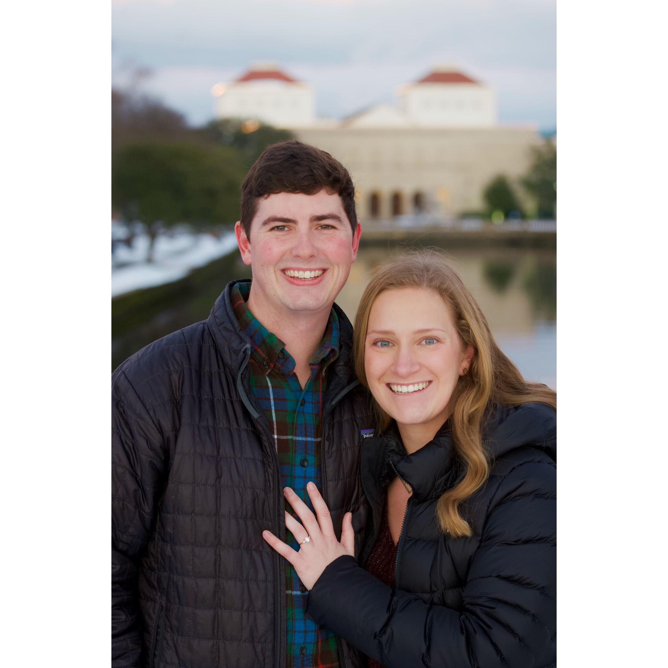 engaged on the bridge of our favorite walking path in Norfolk!